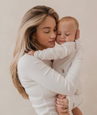 Izabel Kovacic with her baby.